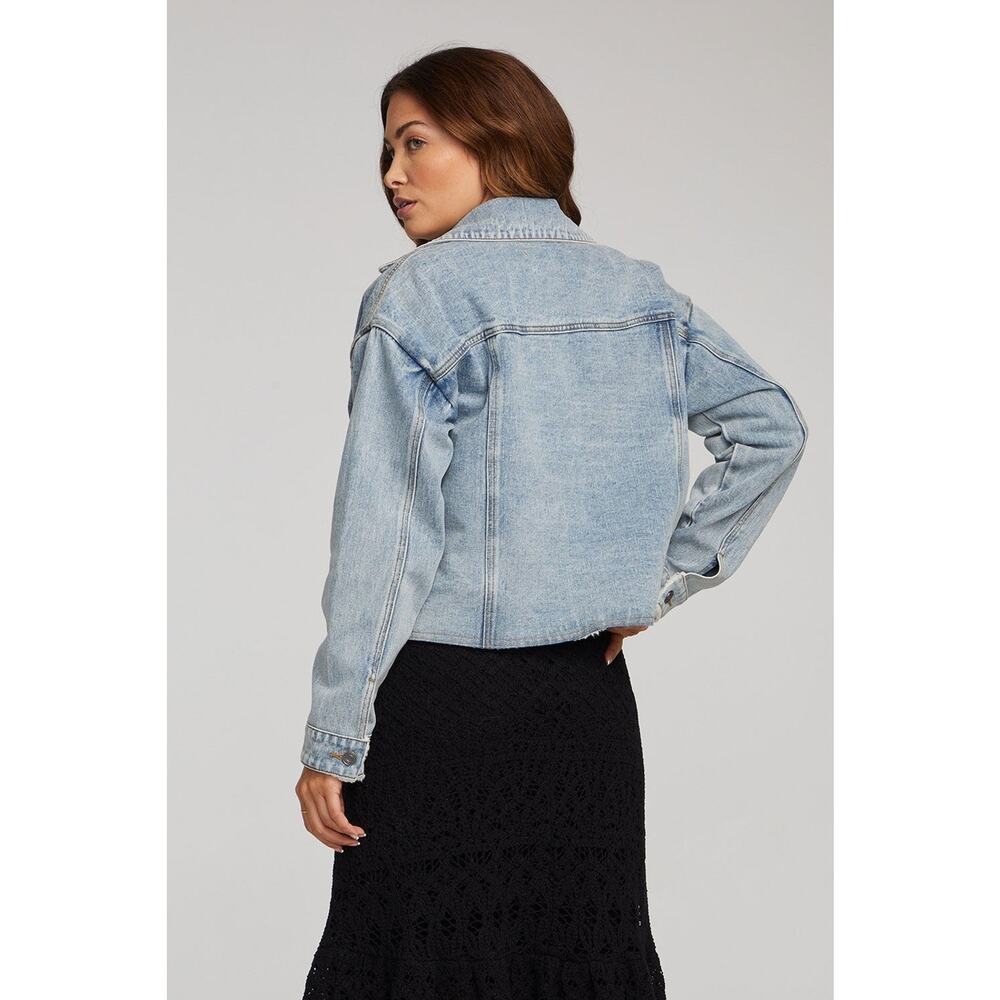 Saltwater Luxe LA Cotton Sherpa Jean Jacket XS - Picture 5 of 13